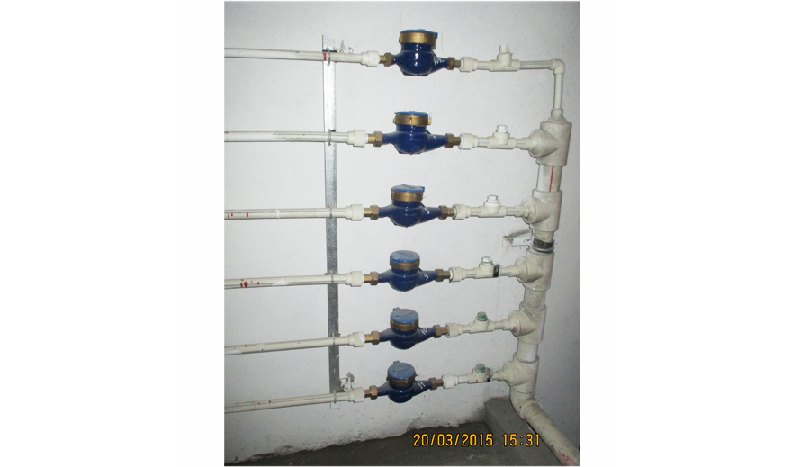 Hệ thống đồng hồ đo nước điển hình 1 tầng hệ thống cấp nước