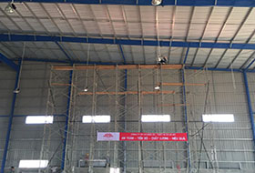 Cán bộ công nhân viên công trình nhà máy bột giấy VNT19 Quảng Ngãi quyết tâm hoàn thành tiến độ đảm bảo yêu cầu an toàn lao động và chất lượng thi công