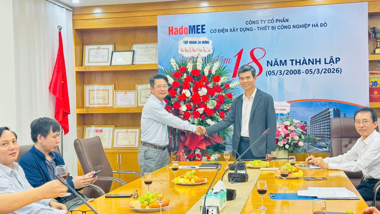 KỶ NIỆM 18 NĂM THÀNH LẬP CÔNG TY CỔ PHẦN CƠ ĐIỆN XÂY DỰNG - THIẾT BỊ CÔNG NGHIỆP HÀ ĐÔ